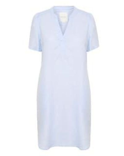 Part Two Aminase Linen Dress Heather - Blue