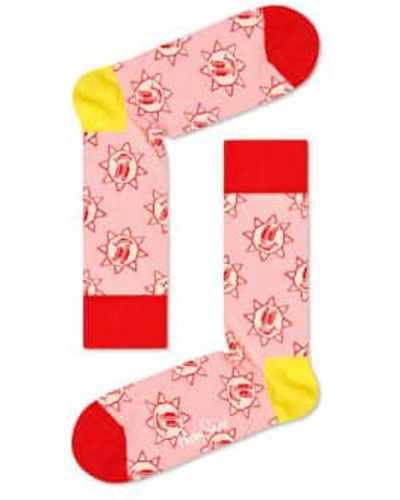 Happy Socks Chaussettes jour ensoleillées rouges