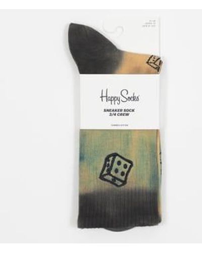 Happy Socks 3/4 d'équipe d'équipage s chaussettes teinture - Vert