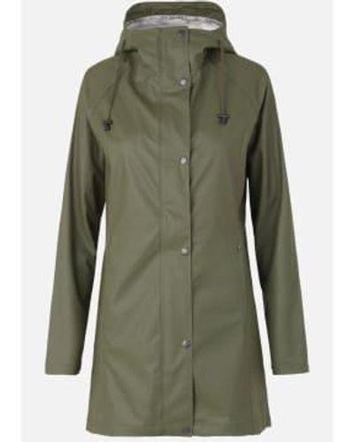 Ilse Jacobsen Short Raincoat In Army - Verde