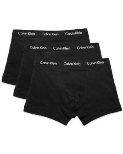 Calvin Klein Calzoncillos de algodón elástico negro negro