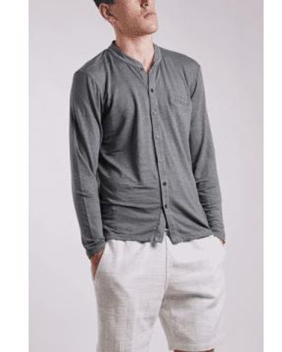 Daniele Fiesoli Button Closure Long Sleeve Shirt Medium - Grey