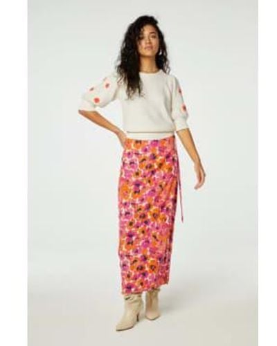 FABIENNE CHAPOT Bobo Straight Skirt Candy Cat - Rosso