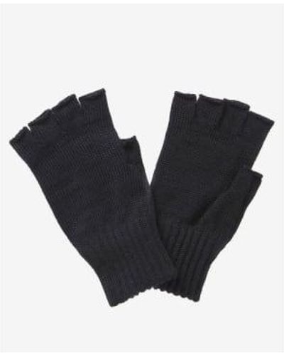 Barbour Fingerless Gloves S - Black