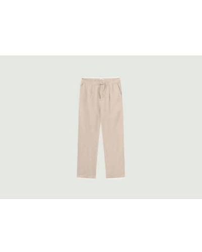 Knowledge Cotton Pantalon lâche en lin bio - Blanc