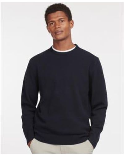 Barbour Navy Patch Crew Neck Sweater S - Blue