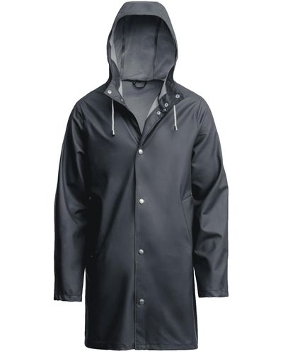 Stutterheim Stockholm Lightweight Raincoat Charcoal - Black