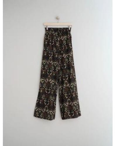 indi & cold Indi And Cold Aztec Print Trousers - Marrone