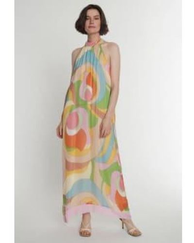 Ana Alcazar Pavora Maxi Halter Dress - Multicolour