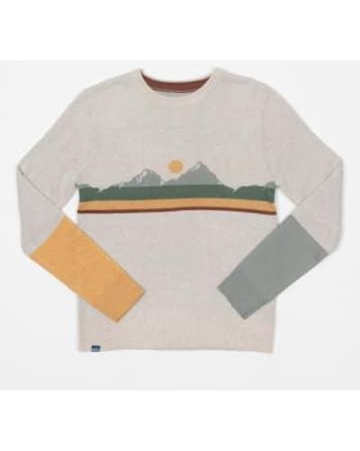 Kavu Hilrose Knit Ski Sweatshirt In And Multi - Grigio