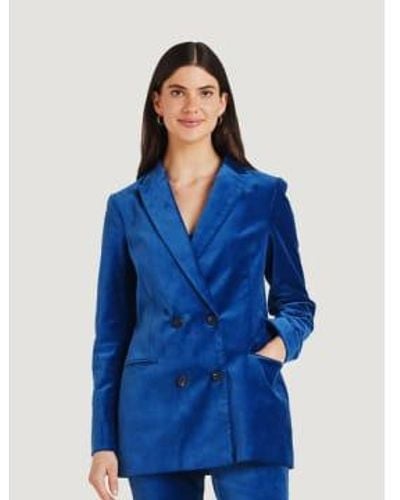 Thought Alleegra Organic Cotton Velvet Jacket Dark Sapphire - Blu