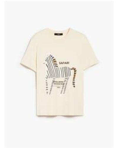 Weekend by Maxmara Yen Zebra T Shirt Size S Col - Neutro