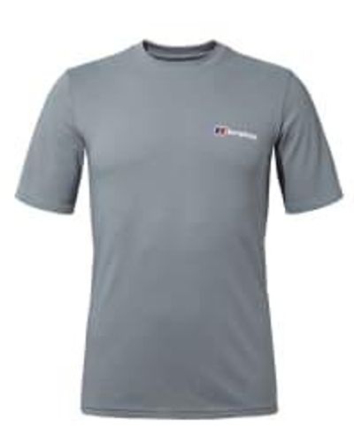 Berghaus S Mtn Lineation Short Sleeve T Shirt Medium - Blue
