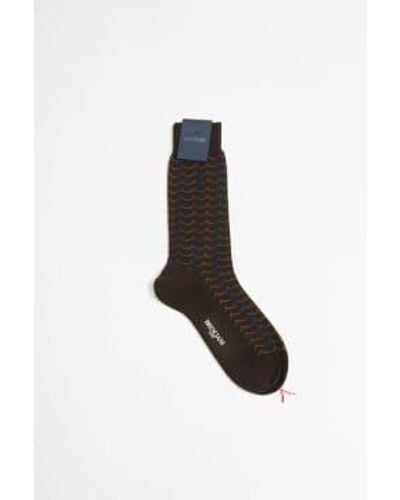 Bresciani Blend Short Socks Caffe/multicolor L - Black