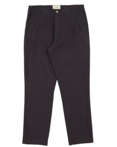 Folk Assemblage maigre pantalon noir doux - Bleu