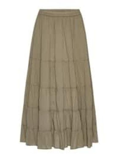 Project AJ117 Cindie Tiered Skirt Moss Xs - Natural