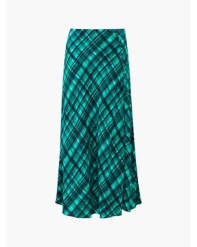 French Connection Dani Check Delphine Skirt-jelly Bean Est-73wag - Green