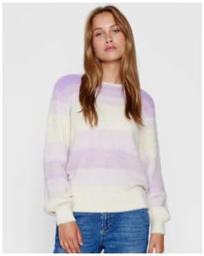 Numph Nufade Fleecy Knit Sweater - White