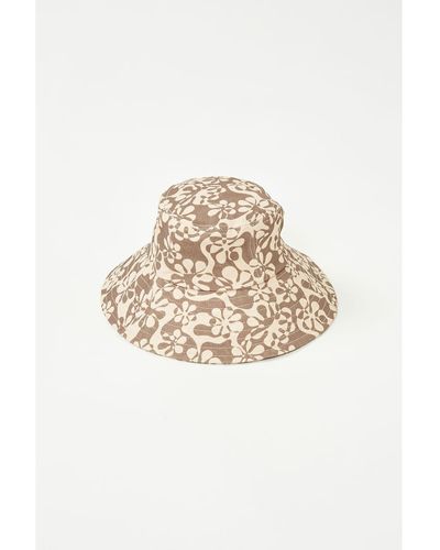 Rhythm Chocolate Drifter Floral Bucket Hat - White