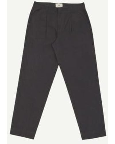 Folk Assembly Suit Trouser Graphite Crinkle 2 - Grey