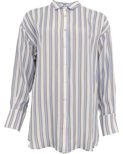 Costa Mani Blue Stripe Koin Shirt