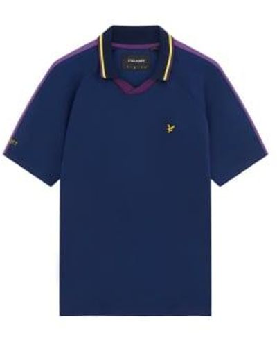 Lyle & Scott Scotland Football Polo Shirt Dark Navy 1 - Blu