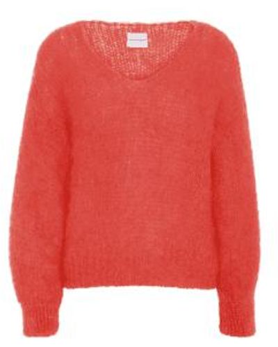 American Dreams Milana mohair tricot - Rouge