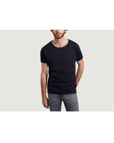 Nudie Jeans Roger Organic Cotton T Shirt L - Black