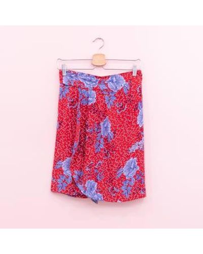 Kaporal Flowers Print Skirt S - Pink