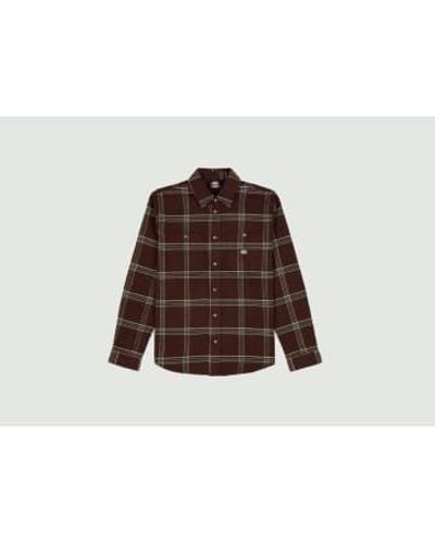 Dickies Warrenton Long Sleeve Shirt L - Brown