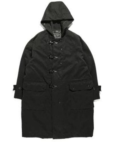 Engineered Garments Oversized Fireman Duffle Coat Polyester Xs - Black