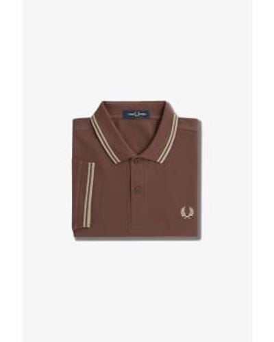 Fred Perry Twin Tipped Polo Shirt - Brown