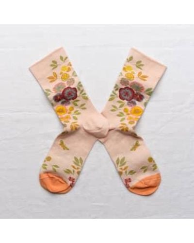 Bonne Maison Rosebud Peony Socks - Multicolore