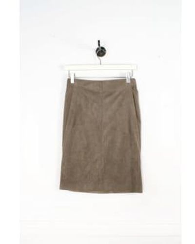 Riani Faux Suede Short Skirt - Brown