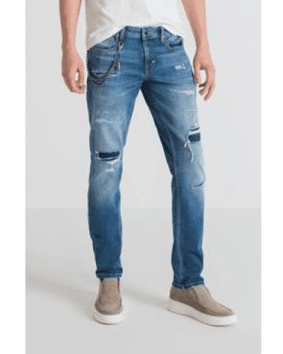 Antony Morato iggy Tapered Fit Jeans 34 Waist - Blue