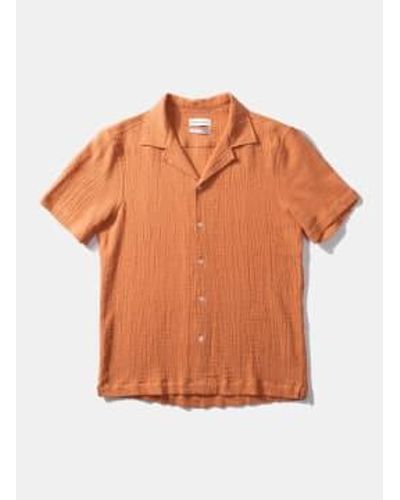 Edmmond Studios Gardener Short Sleeve Shirt S - Orange