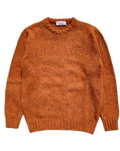 Fresh Suéter lana cuello bruce tripulación óxido - Marrón