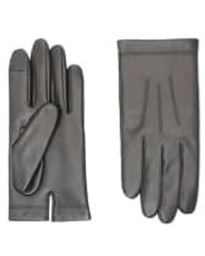 Agnelle Xavier Gloves Touch Alpaca Lining Lamb Leather 7.5 - Gray