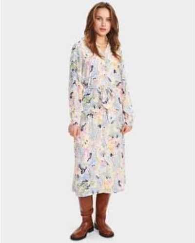 Numph Kleid mit Nuchonel-Print - Weiß