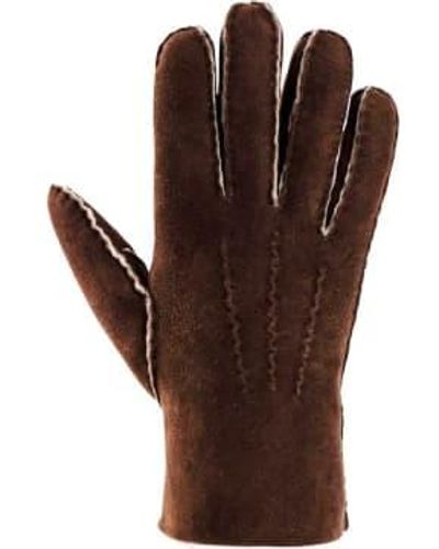 Shepherd of Sweden Melina Sheepskin Moro Gloves Small - Brown