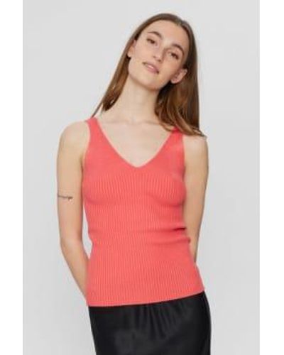 Numph | Cerys Top Calypso Coral Xs - Red