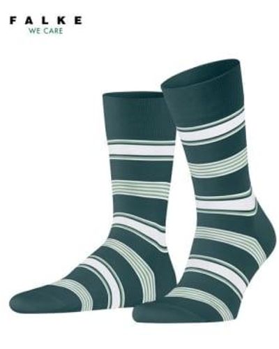 FALKE Mulberry Marina Stripe Socks 39-42 - Green
