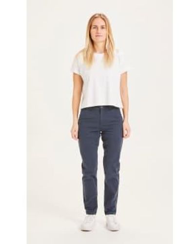 Knowledge Cotton 700001 Willow Slim Chino Total Eclipse Xs - Blue