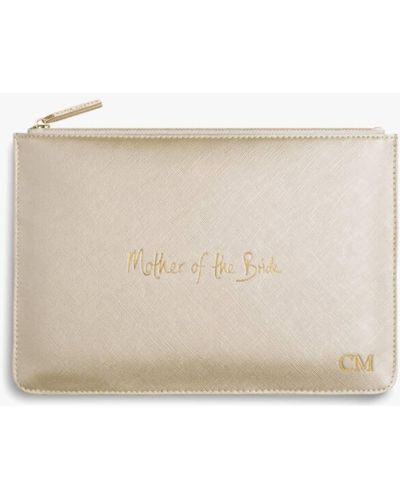 Katie Loxton Metallic Gold Mother Of The Bride Perfect Pouch - White
