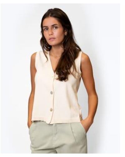 Nice Things Buttons Vest - Natural