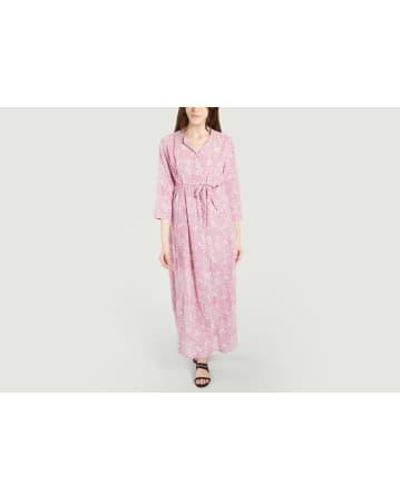 Jolie Jolie Long Dress With Floral Pattern Tamara - Rosa