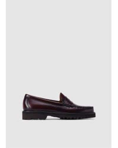 G.H. Bass & Co. Gh Bass And Co Mens 90S Larson Penny Loafers In Wine - Bianco