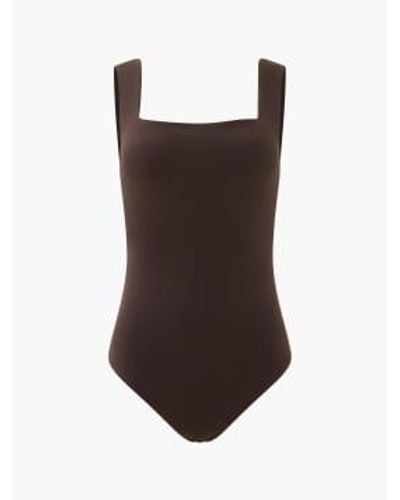 French Connection Rallie Bodysuit Or Chocolate Torte - Marrone