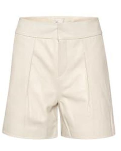 My Essential Wardrobe Pantalones cortos cuero champán - Neutro