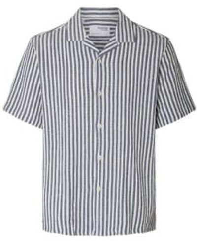 SELECTED Camisa complejo zafiro oscuro slhrelax-sal - Azul